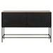 Lunar Cabinet Solid Black Iron-Furniture-Uttermost-Lighting Design Store