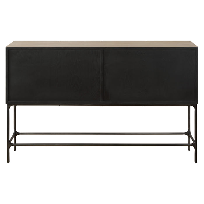 Lunar Cabinet Solid Black Iron-Furniture-Uttermost-Lighting Design Store