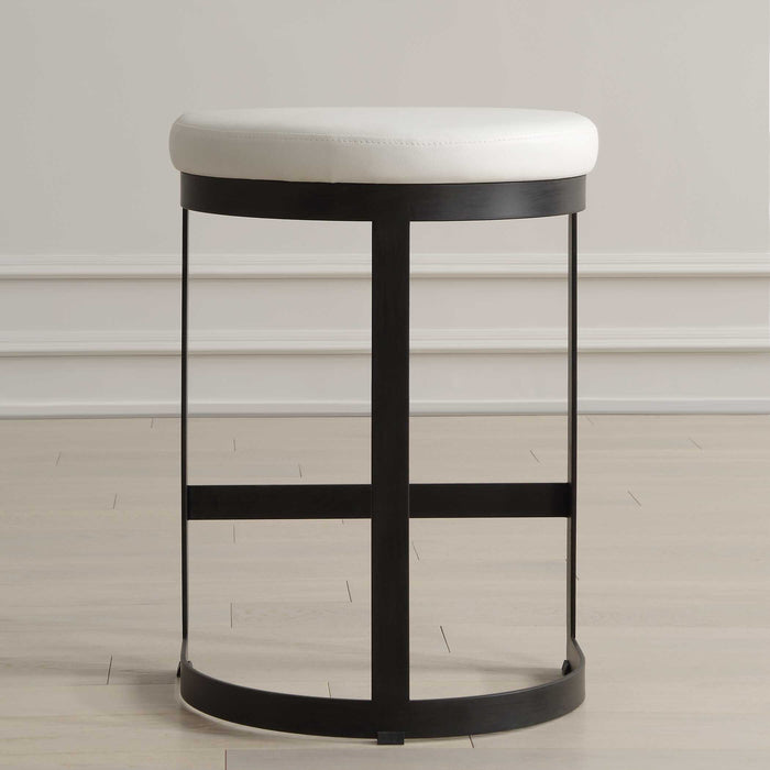Ivanna Counter Stool Forged Iron-Furniture-Uttermost-Lighting Design Store