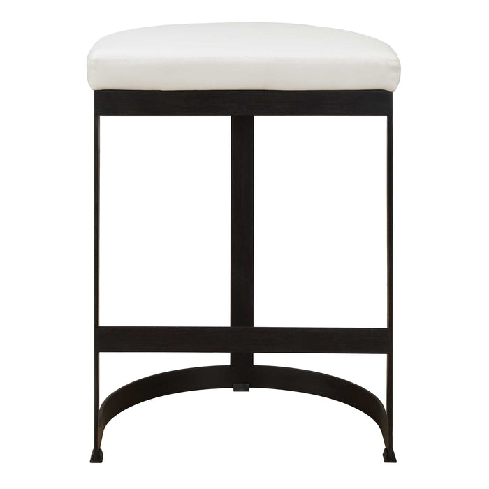 Ivanna Counter Stool Forged Iron-Furniture-Uttermost-Lighting Design Store