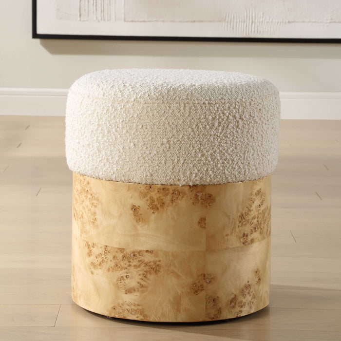Swirls Ottoman Textured Ivory-Furniture-Uttermost-Lighting Design Store
