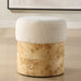 Swirls Ottoman Textured Ivory-Furniture-Uttermost-Lighting Design Store