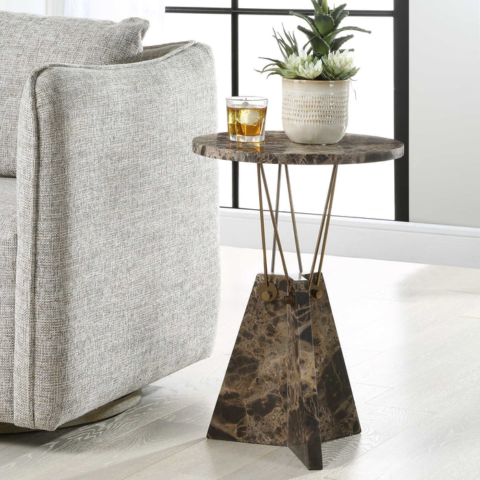 Levitate Accent Table Brass-Furniture-Uttermost-Lighting Design Store