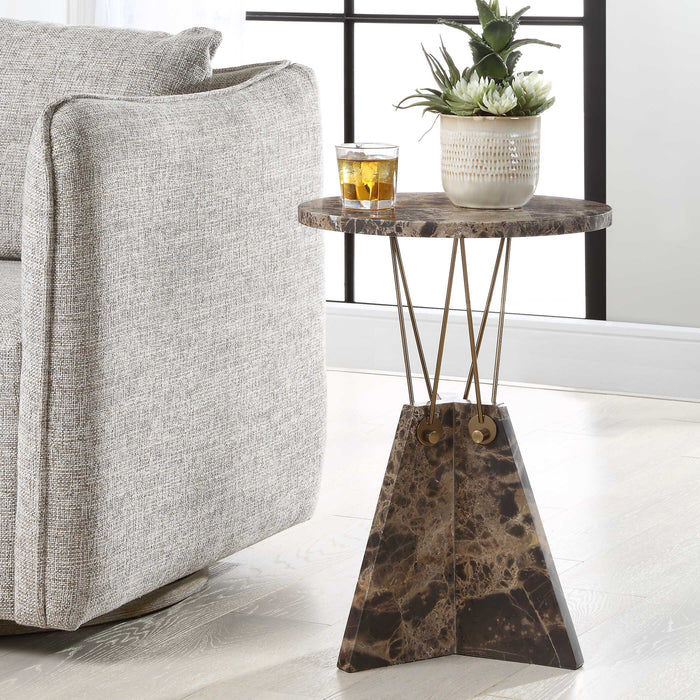 Levitate Accent Table Brass-Furniture-Uttermost-Lighting Design Store