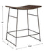 Thura Counter Stool Dark Gunmetal-Furniture-Uttermost-Lighting Design Store