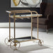 Carrinho Bar Cart Antique Brass-Furniture-Uttermost-Lighting Design Store