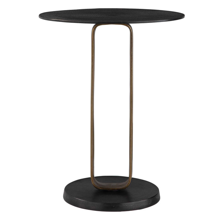 Aperture Accent Table Brass-Furniture-Uttermost-Lighting Design Store