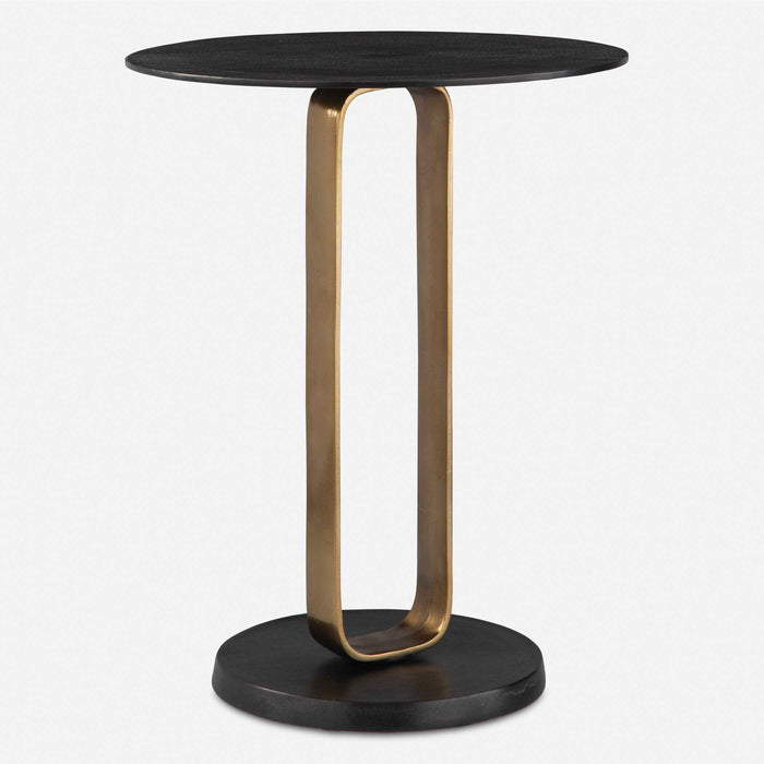 Aperture Accent Table Brass-Furniture-Uttermost-Lighting Design Store