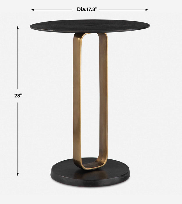 Aperture Accent Table Brass-Furniture-Uttermost-Lighting Design Store
