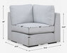 Refuge Sofa Light Cloud Blue-Furniture-Uttermost-Lighting Design Store