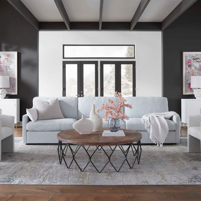 Refuge Sofa Light Cloud Blue-Furniture-Uttermost-Lighting Design Store