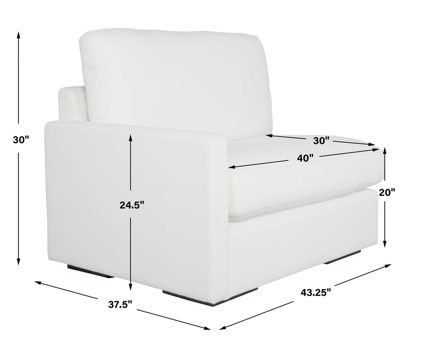 Refuge Sofa Arctic White-Furniture-Uttermost-Lighting Design Store