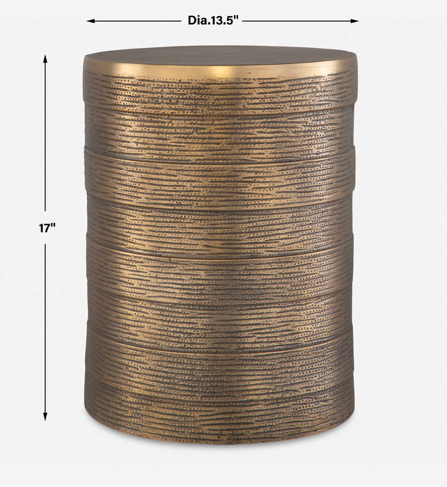 Odin Accent Table Antique Brass-Furniture-Uttermost-Lighting Design Store