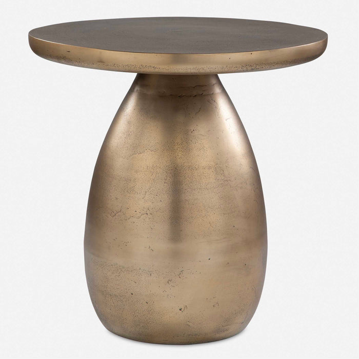 Antigua Side Table Antique Brass-Furniture-Uttermost-Lighting Design Store