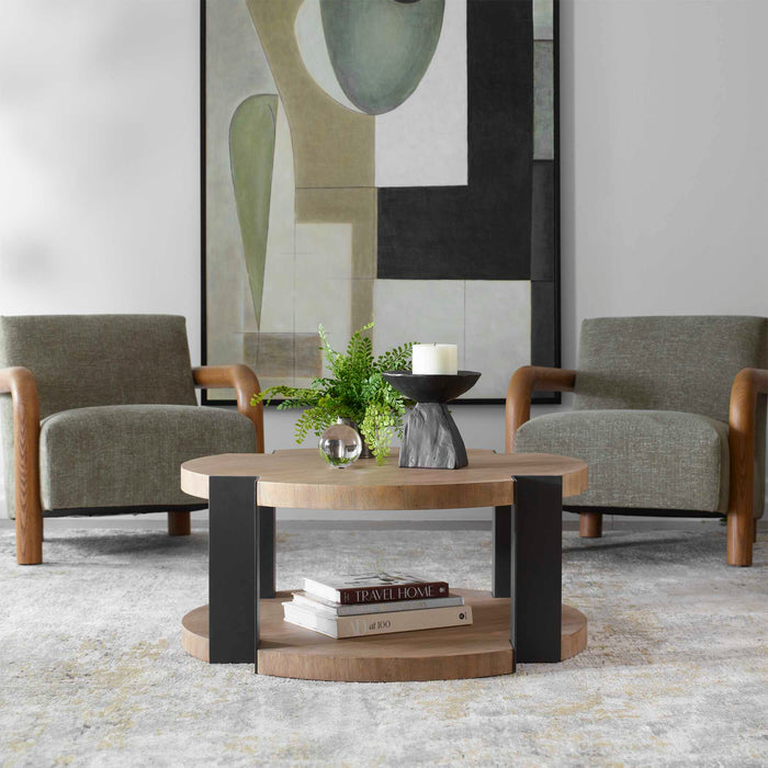 Loana Coffee Table Matte Black-Furniture-Uttermost-Lighting Design Store
