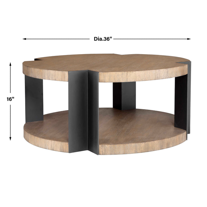 Loana Coffee Table Matte Black-Furniture-Uttermost-Lighting Design Store