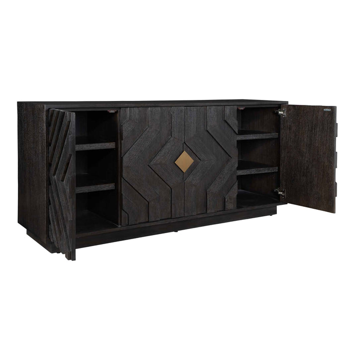 Faulkner Cabinet Brushed Gold-Furniture-Uttermost-Lighting Design Store