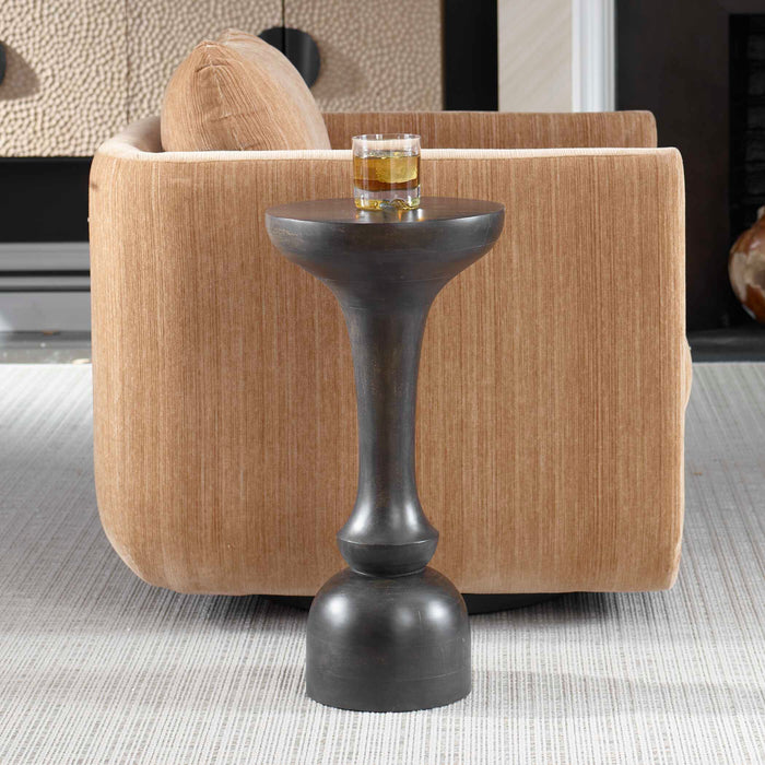 Gambit Accent Table Black-Furniture-Uttermost-Lighting Design Store