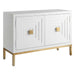 Aiken Cabinet Brushed Brass-Furniture-Uttermost-Lighting Design Store