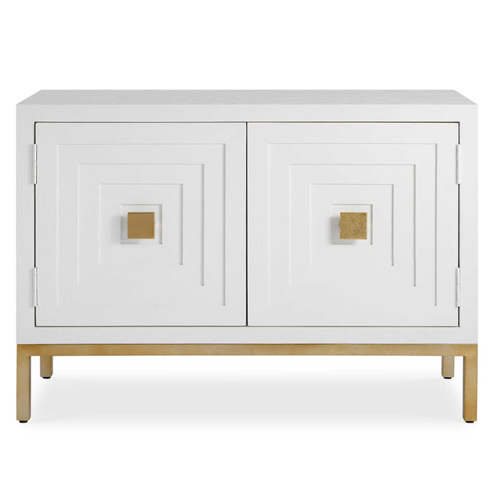 Aiken Cabinet Brushed Brass-Furniture-Uttermost-Lighting Design Store