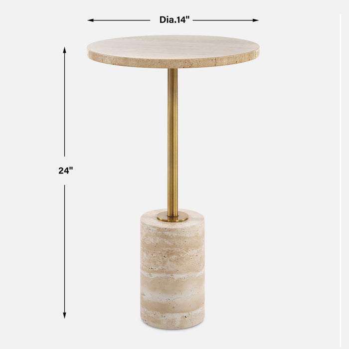 Malya Accent Table Brass-Furniture-Uttermost-Lighting Design Store