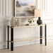 Cunene Console Table Matte Black And Gold Leaf-Furniture-Uttermost-Lighting Design Store