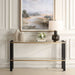 Cunene Console Table Matte Black And Gold Leaf-Furniture-Uttermost-Lighting Design Store