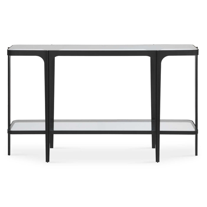 Atchison Console Table Satin Black Iron-Furniture-Uttermost-Lighting Design Store