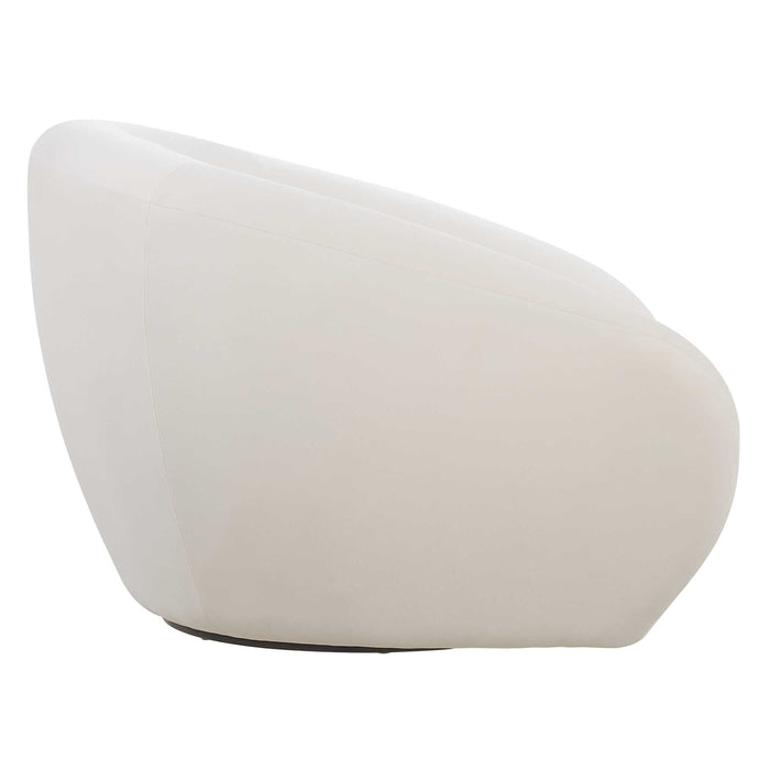 DeSoto Swivel Chair Cream-Furniture-Uttermost-Lighting Design Store