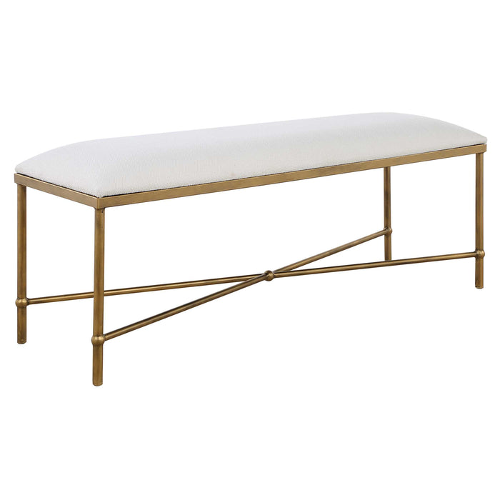 Avenham Bench Antique Gold-Furniture-Uttermost-Lighting Design Store