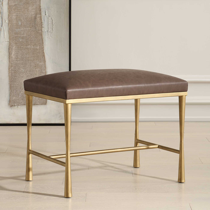 Reform Bench Antiqued Gold-Furniture-Uttermost-Lighting Design Store