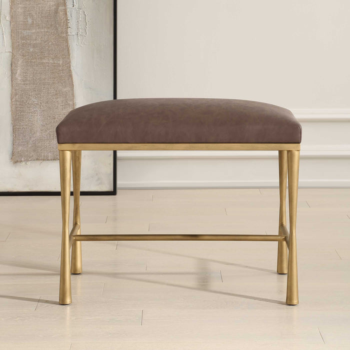 Reform Bench Antiqued Gold-Furniture-Uttermost-Lighting Design Store