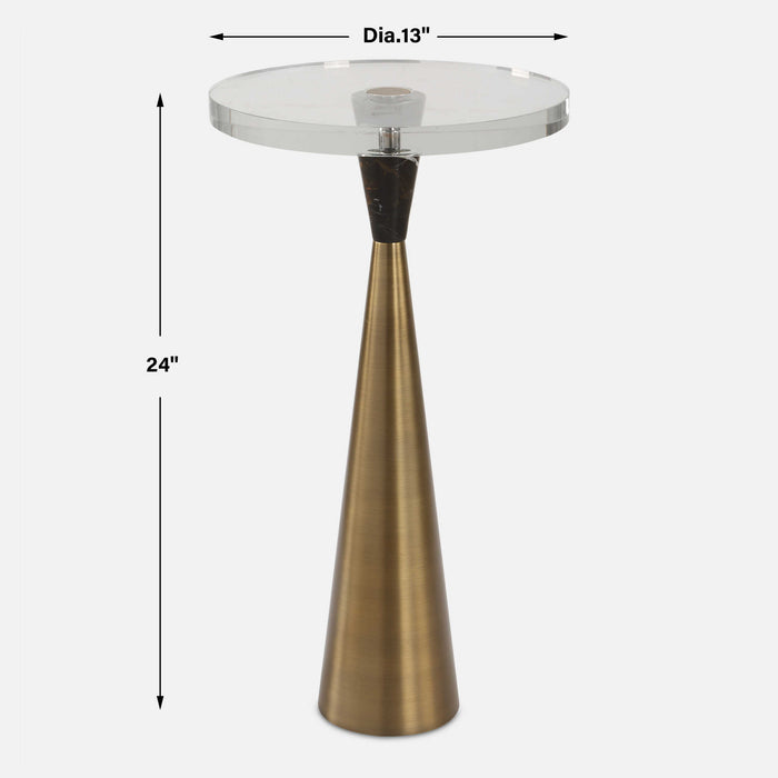 Holton Accent Table Brushed Brass-Furniture-Uttermost-Lighting Design Store