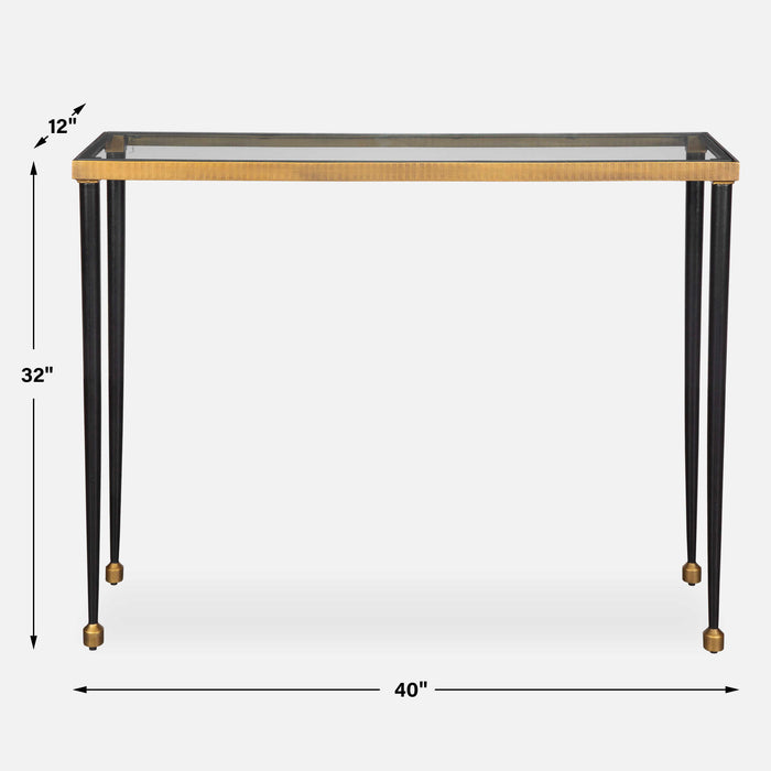 Stiletto Console Table Antique Gold-Furniture-Uttermost-Lighting Design Store