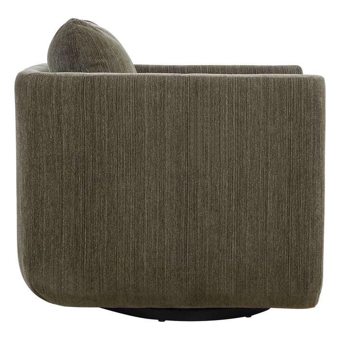 Abound Swivel Chair Textured Chenille In Herb-Furniture-Uttermost-Lighting Design Store