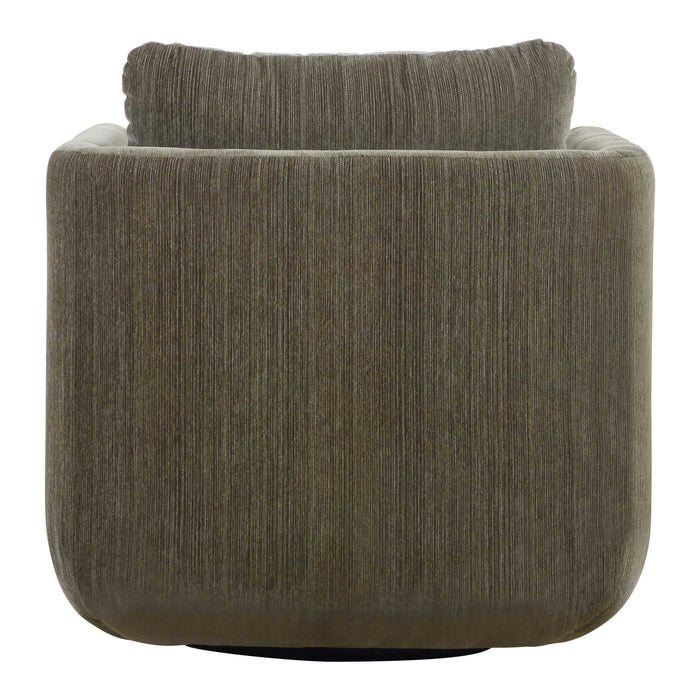 Abound Swivel Chair Textured Chenille In Herb-Furniture-Uttermost-Lighting Design Store