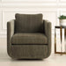 Abound Swivel Chair Textured Chenille In Herb-Furniture-Uttermost-Lighting Design Store