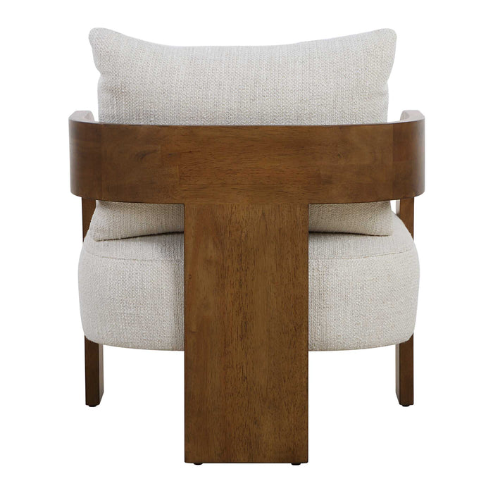 Rowan Accent Chair Walnut Stained Oak-Furniture-Uttermost-Lighting Design Store
