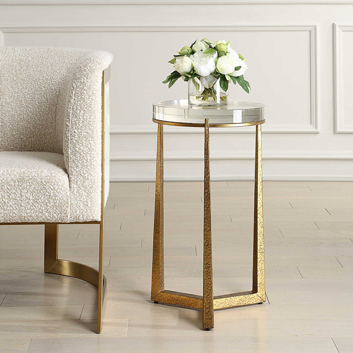 Midas Accent Table Antique Gold-Furniture-Uttermost-Lighting Design Store