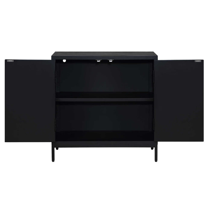 Beswick Cabinet Black Matte-Furniture-Uttermost-Lighting Design Store