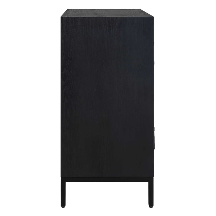 Beswick Cabinet Black Matte-Furniture-Uttermost-Lighting Design Store
