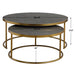 Aragon Nesting Coffee Tables Set/2 Antique Burnished Brass-Furniture-Uttermost-Lighting Design Store