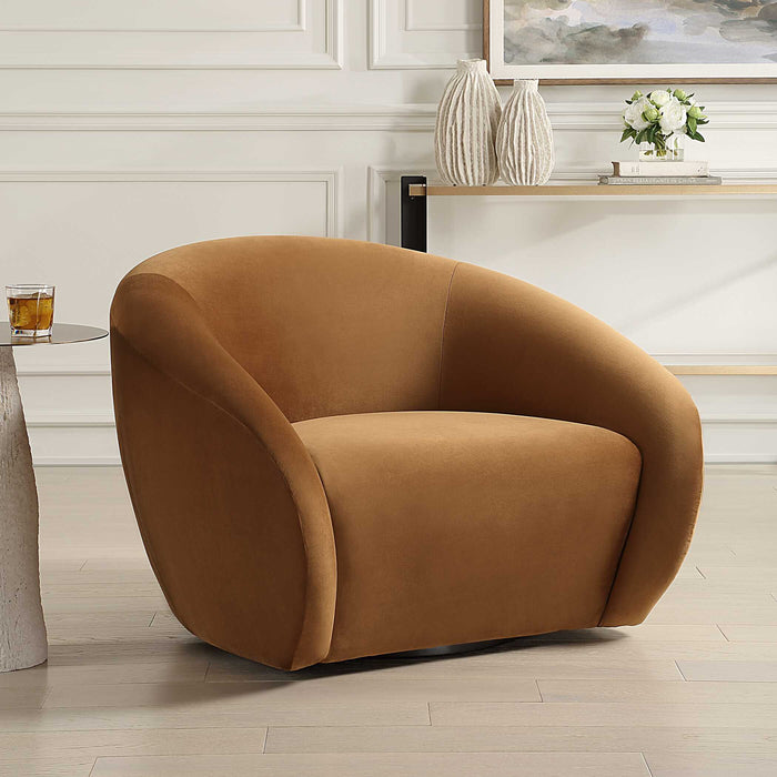 DeSoto Swivel Chair Hazelnut-Furniture-Uttermost-Lighting Design Store