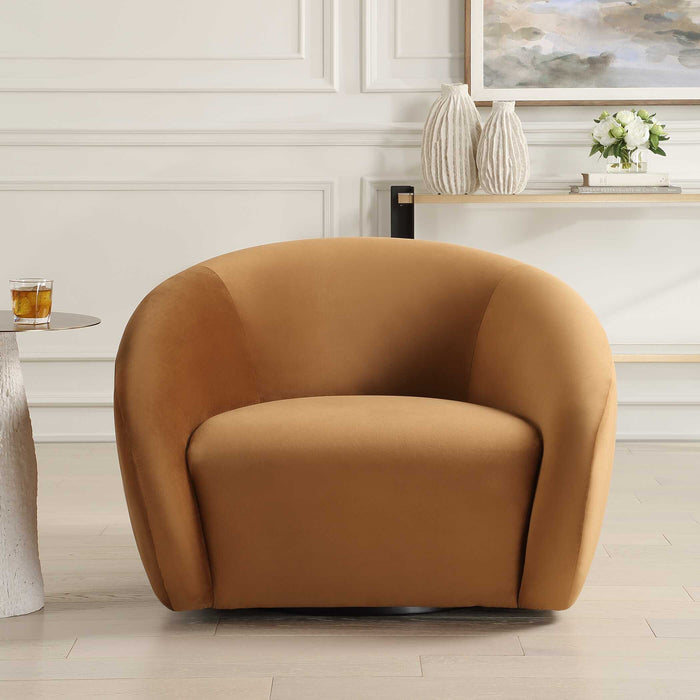 DeSoto Swivel Chair Hazelnut-Furniture-Uttermost-Lighting Design Store