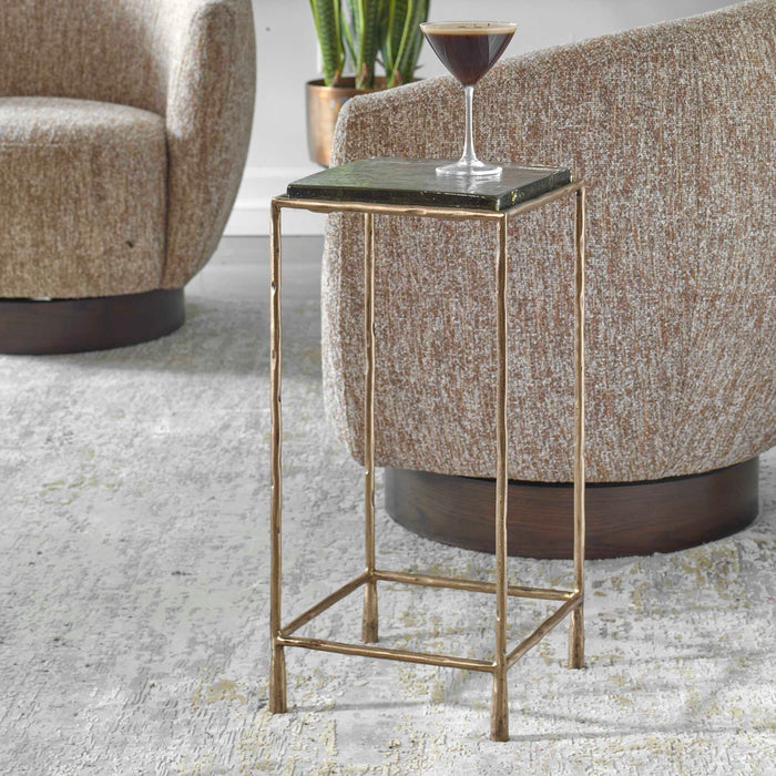 Ovard Accent Table Antiqued Gold-Furniture-Uttermost-Lighting Design Store