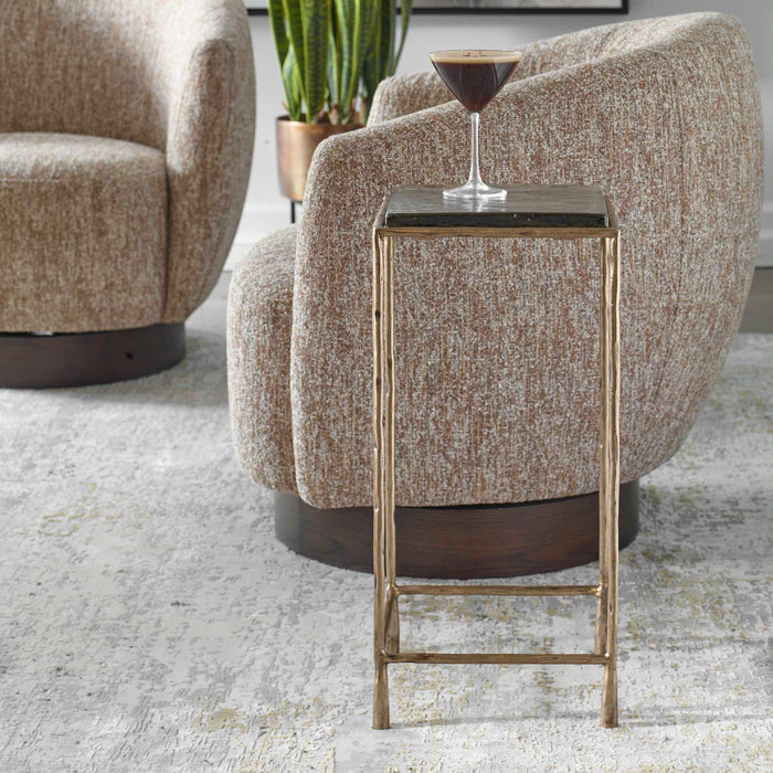Ovard Accent Table Antiqued Gold-Furniture-Uttermost-Lighting Design Store