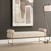 Bolster Bench Brushed Brass-Furniture-Uttermost-Lighting Design Store