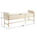 Bolster Bench Brushed Brass-Furniture-Uttermost-Lighting Design Store