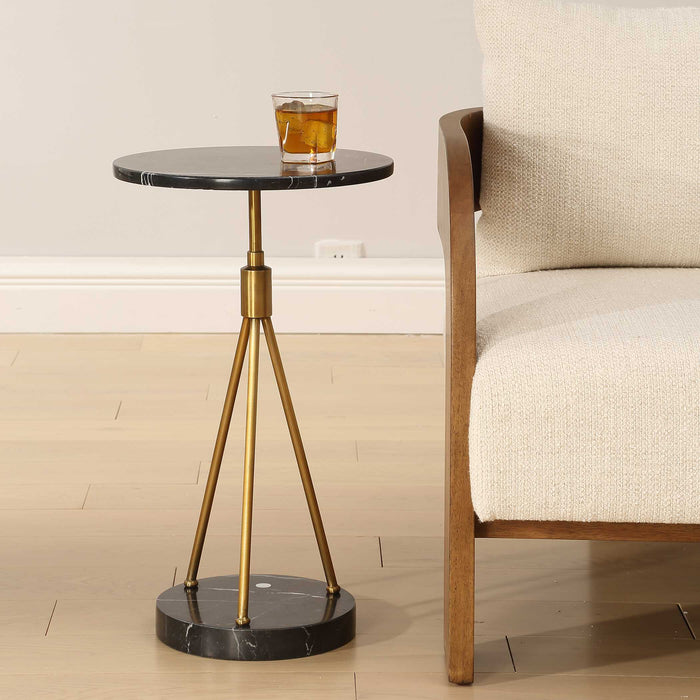 Rosston Accent Table Brass-Furniture-Uttermost-Lighting Design Store