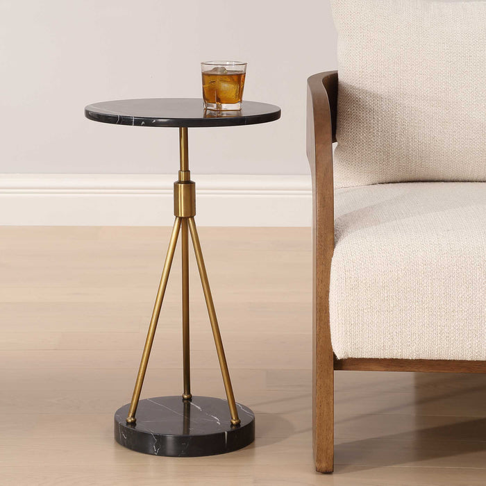 Rosston Accent Table Brass-Furniture-Uttermost-Lighting Design Store